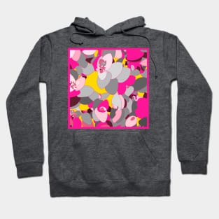 Decoorative floral pattern in pink Hoodie